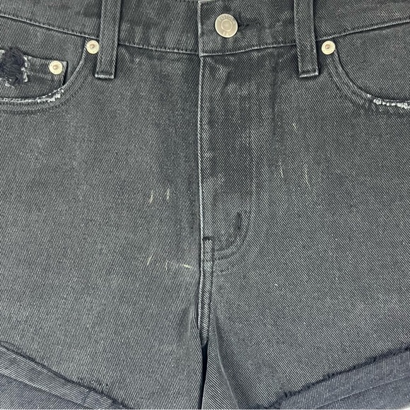 NWOT's Pistola Raw Hem Denim Short, size 26 short black cuff - Picture 12 of 12